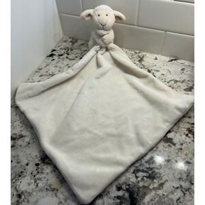 Jellycat‎ Bashful Lamb Lovey Plush Security Blanket Soother Ivory White